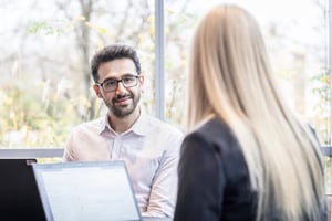 sales expert talking to customer