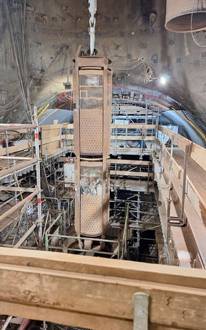 Schacht Konrad 2 - elevator in front of formwork