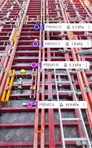 UWG Linz - sensors in wall w data mapping